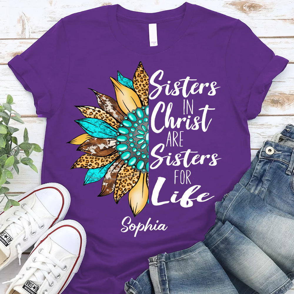 Personalized  Sister In Christ Christian T-Shirt