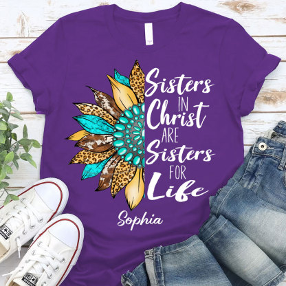 Personalized  Sister In Christ Christian T-Shirt