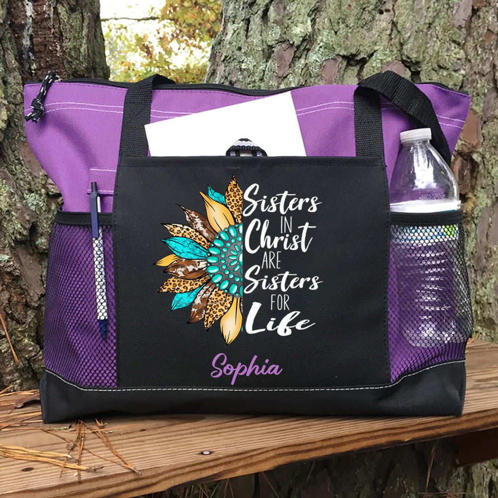 Sisters In Christ Are Sisters For Life Christian Tote Bag