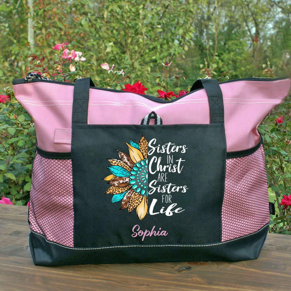 Sisters In Christ Are Sisters For Life Christian Tote Bag