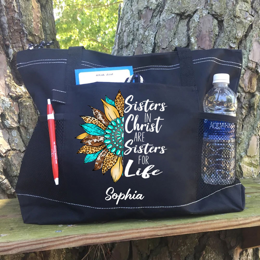 Sisters In Christ Are Sisters For Life Christian Tote Bag