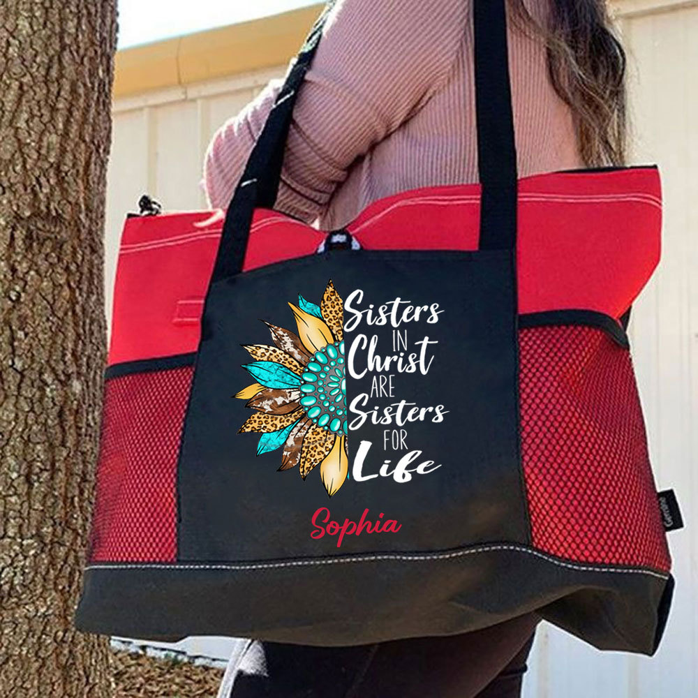 Sisters In Christ Are Sisters For Life Christian Tote Bag