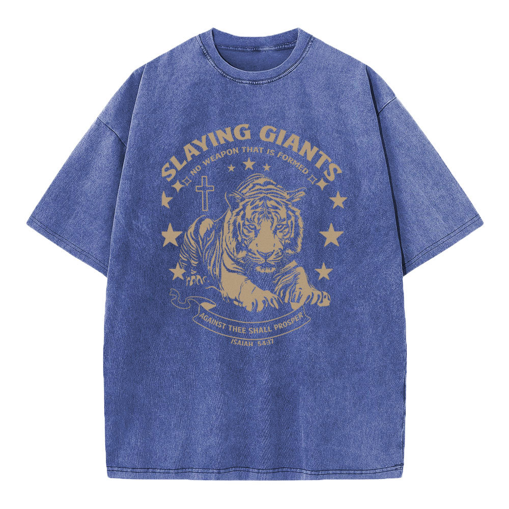 Slaying Giants Christian Washed T-Shirt