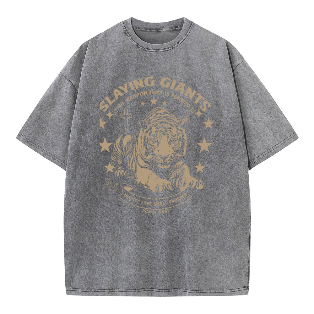 Slaying Giants Christian Washed T-Shirt