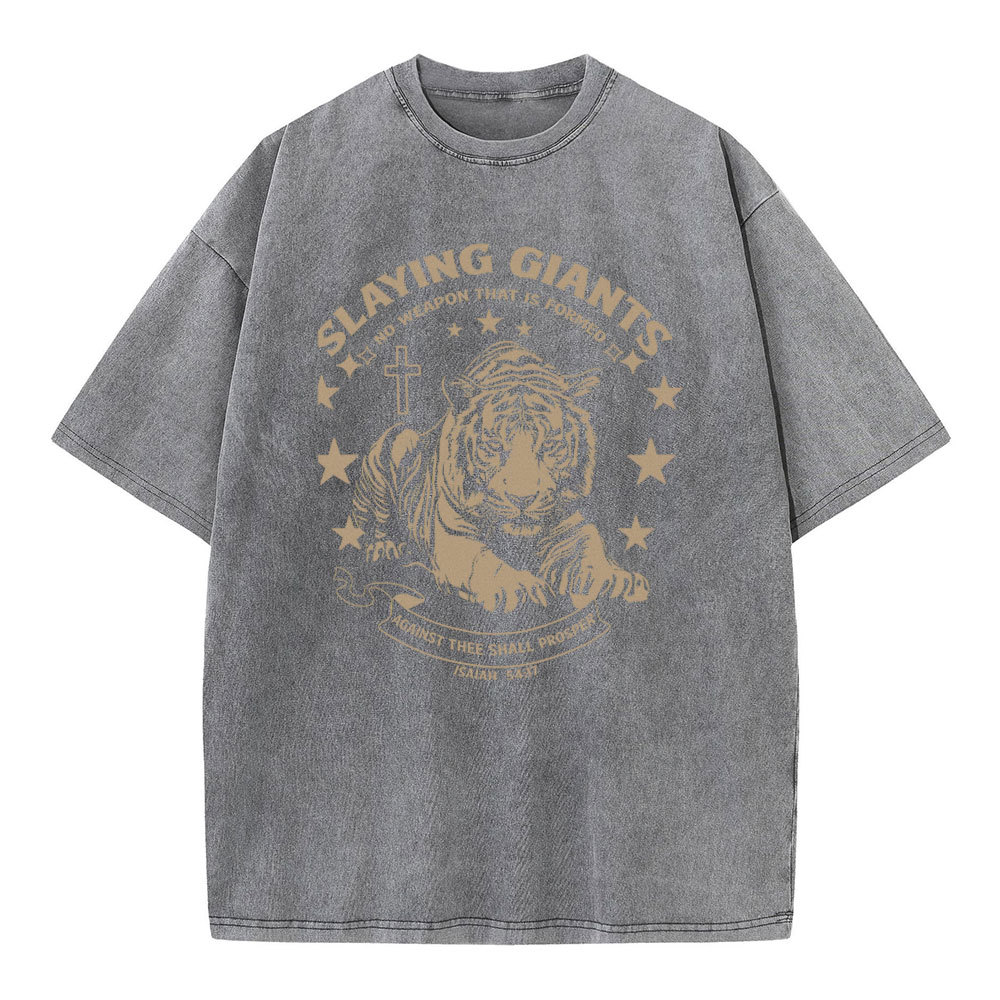 Slaying Giants Christian Washed T-Shirt