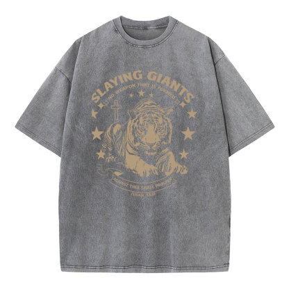 Slaying Giants Christian Washed T-Shirt