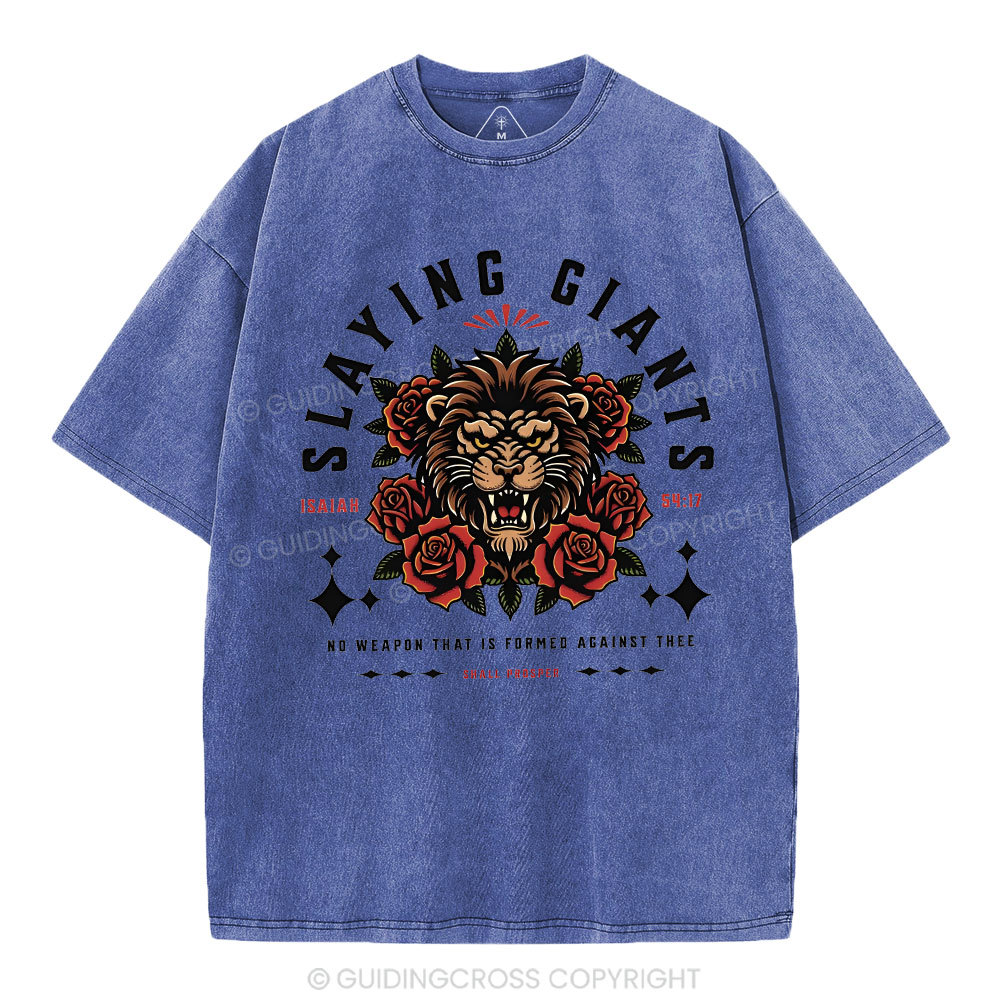 Slaying Giants Christian Washed T-Shirt