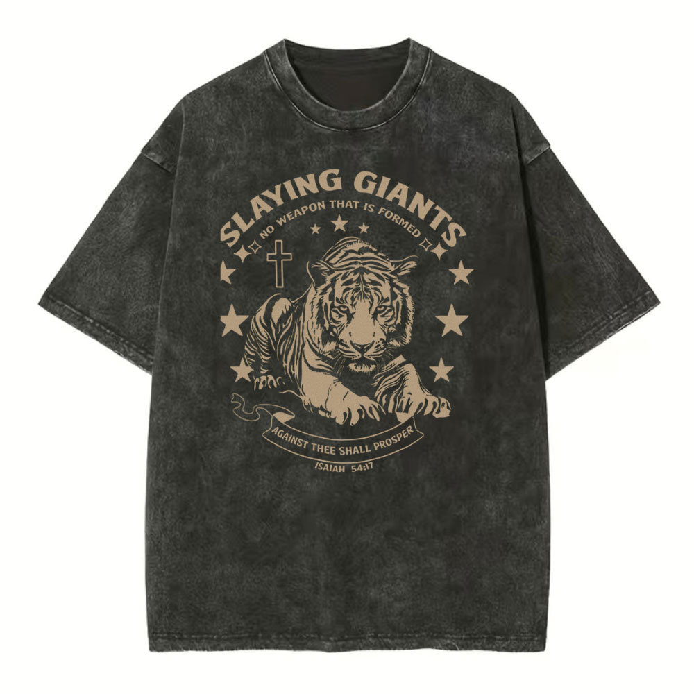 Slaying Giants Christian Washed T-Shirt
