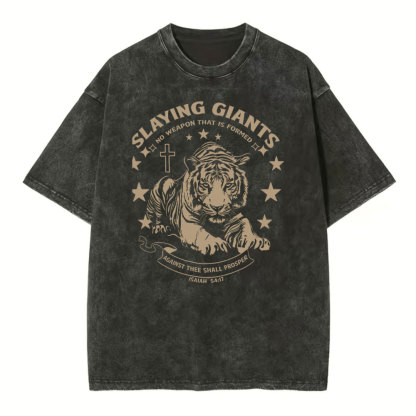 Slaying Giants Christian Washed T-Shirt