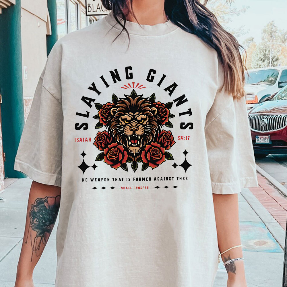 Slaying Giants Christian Washed T-Shirt
