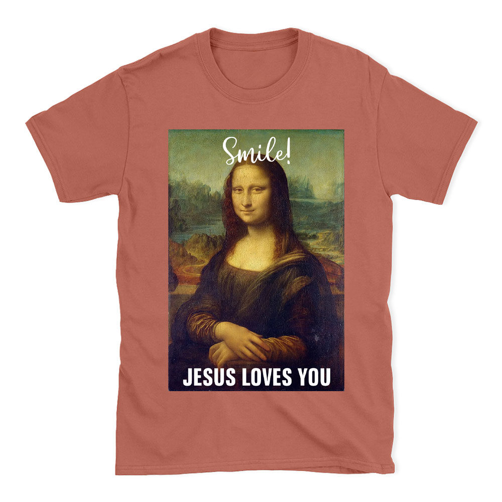 Smile Jesus Loves You Funny Christian T-Shirt