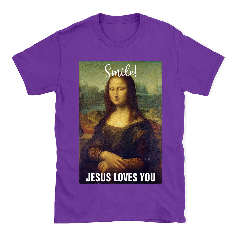 Smile Jesus Loves You Funny Christian T-Shirt