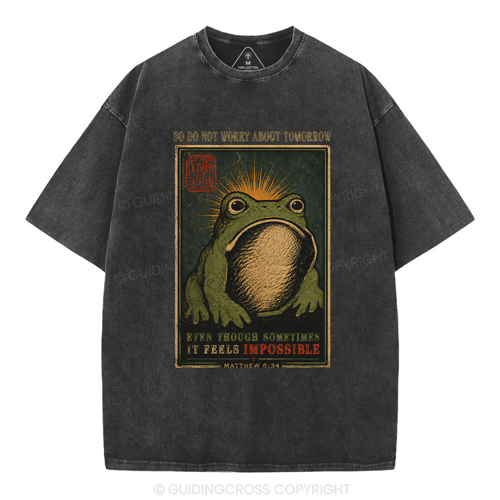 So Do Not Worry About Tomorrow Christian Washed T-Shirt