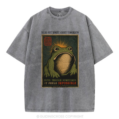 So Do Not Worry About Tomorrow Christian Washed T-Shirt