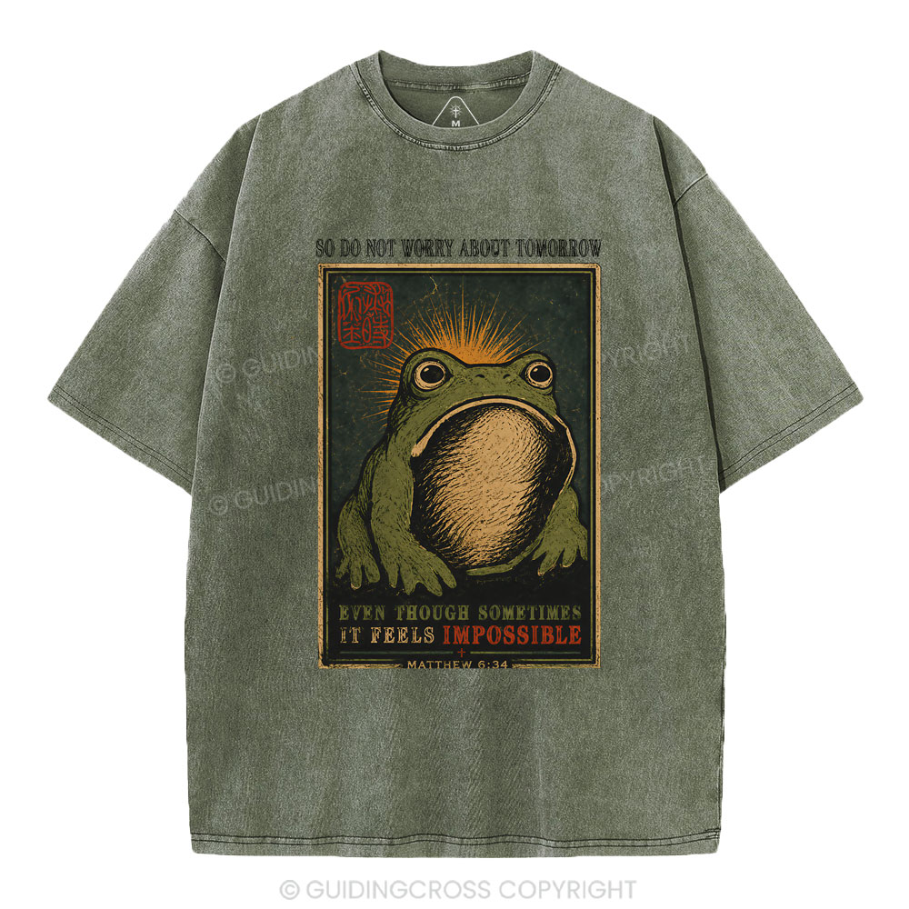 So Do Not Worry About Tomorrow Christian Washed T-Shirt