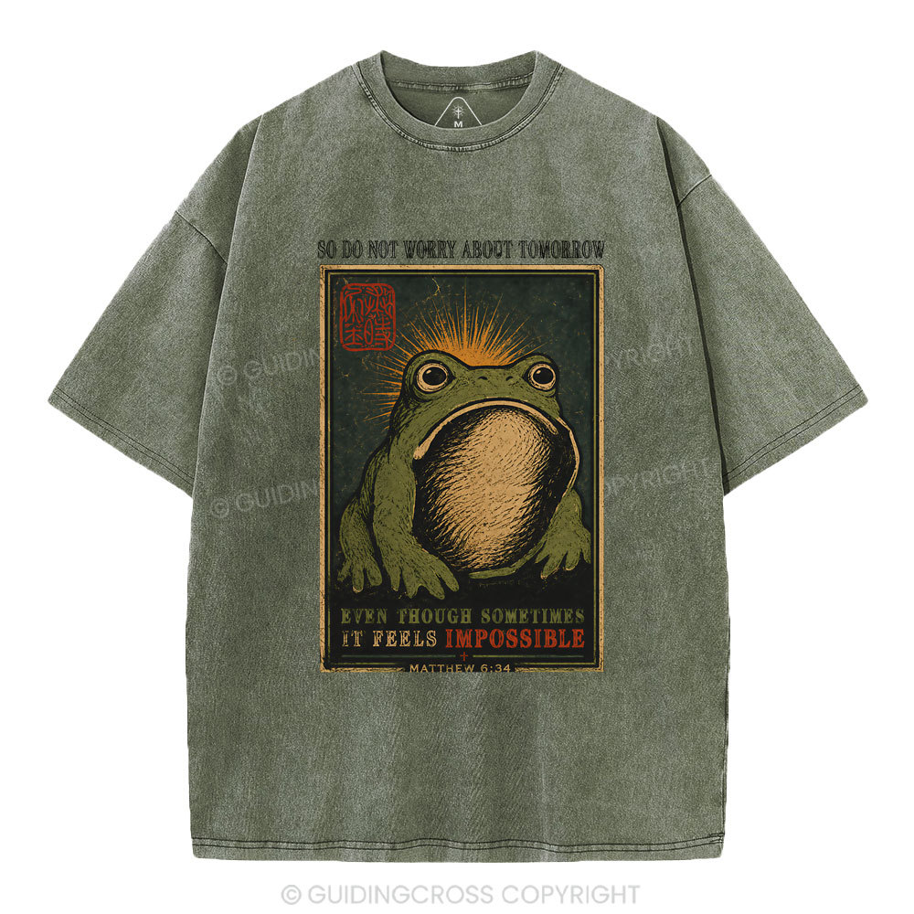 So Do Not Worry About Tomorrow Christian Washed T-Shirt