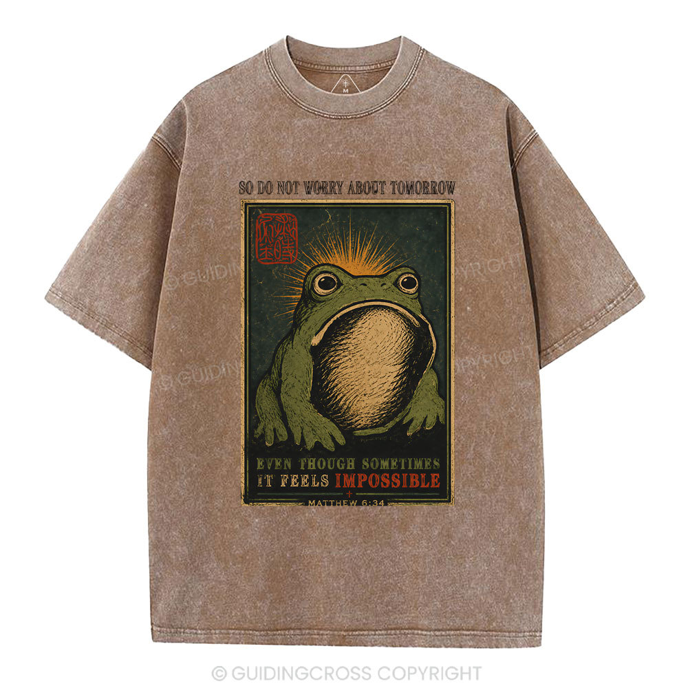 So Do Not Worry About Tomorrow Christian Washed T-Shirt