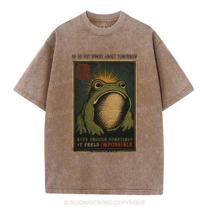 So Do Not Worry About Tomorrow Christian Washed T-Shirt