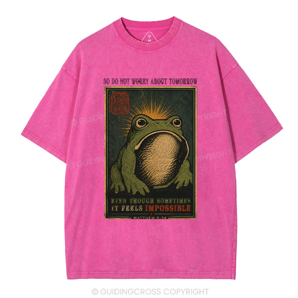 So Do Not Worry About Tomorrow Christian Washed T-Shirt