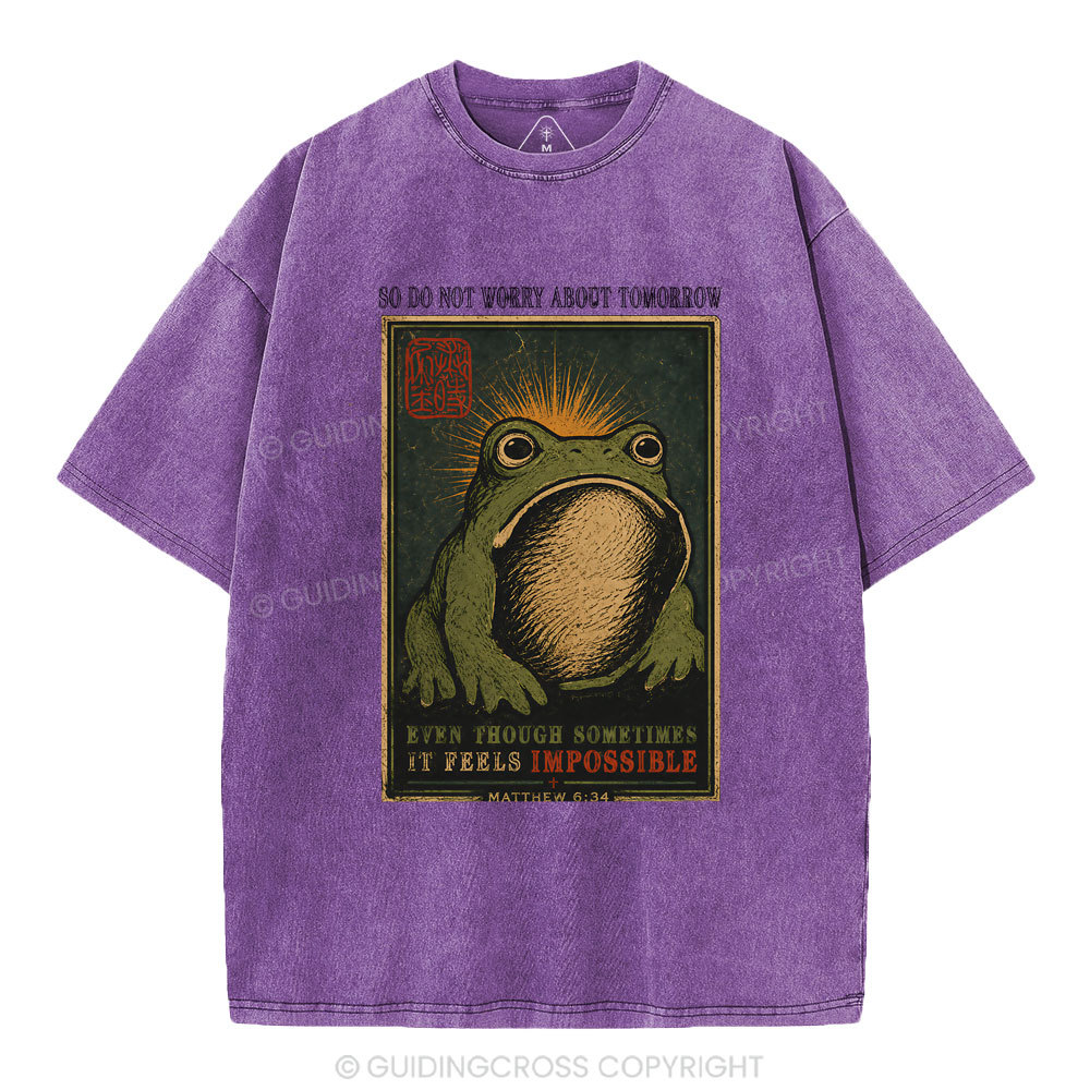 So Do Not Worry About Tomorrow Christian Washed T-Shirt