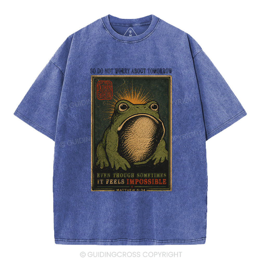 So Do Not Worry About Tomorrow Christian Washed T-Shirt