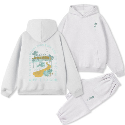 So Whatever Weighs Opon Your Soul Christian Premium Fleece Hoodie Set