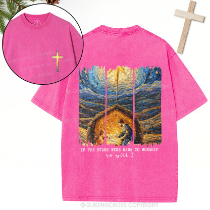 So Will I Christian Christmas Washed T-Shirt