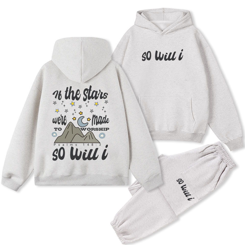 So Will I Christian Fleece Hoodie Set