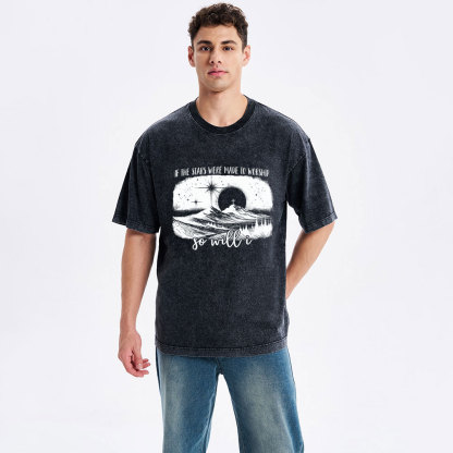 So Will I Christian Washed T-Shirt