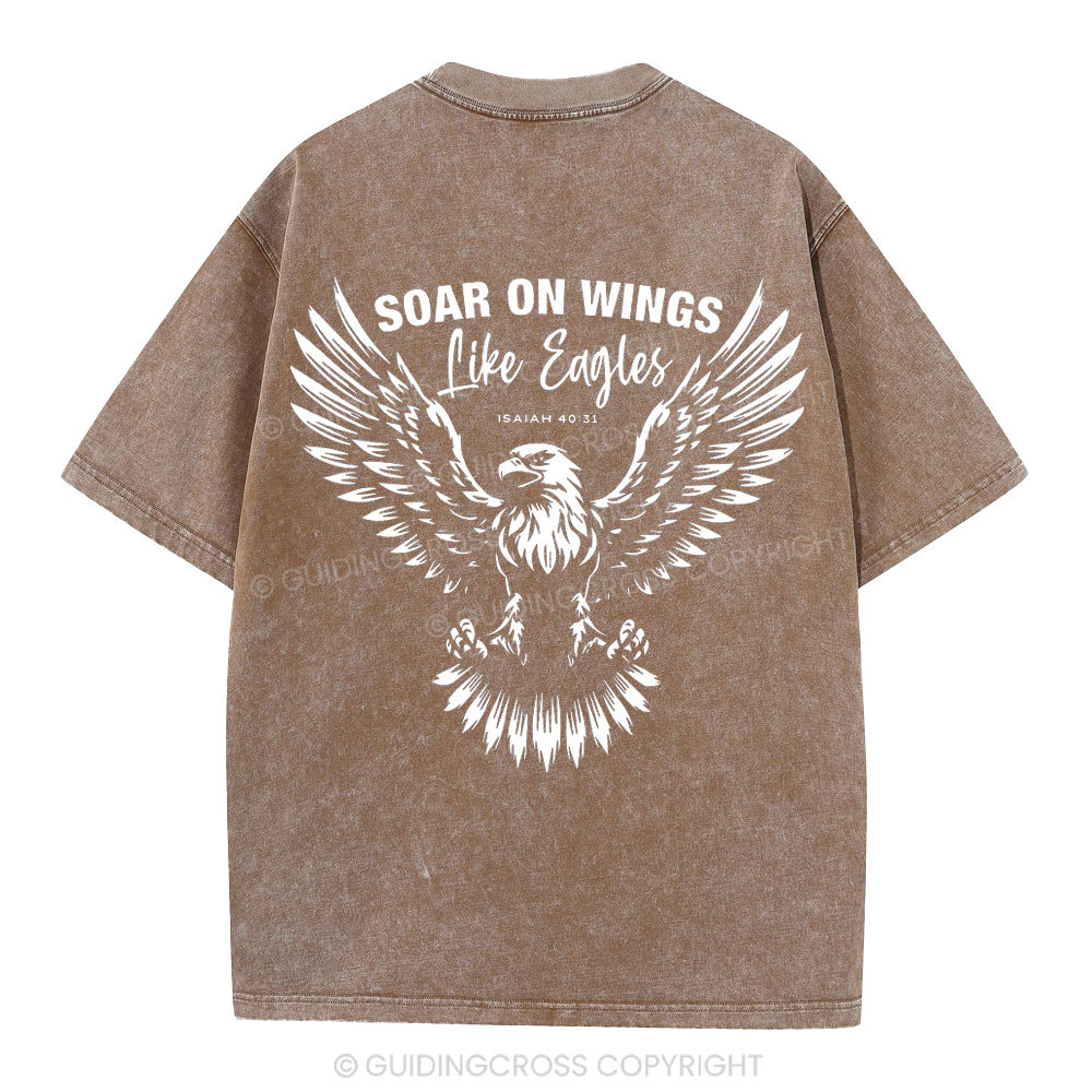 Soar On Wings Christian Washed T-Shirt