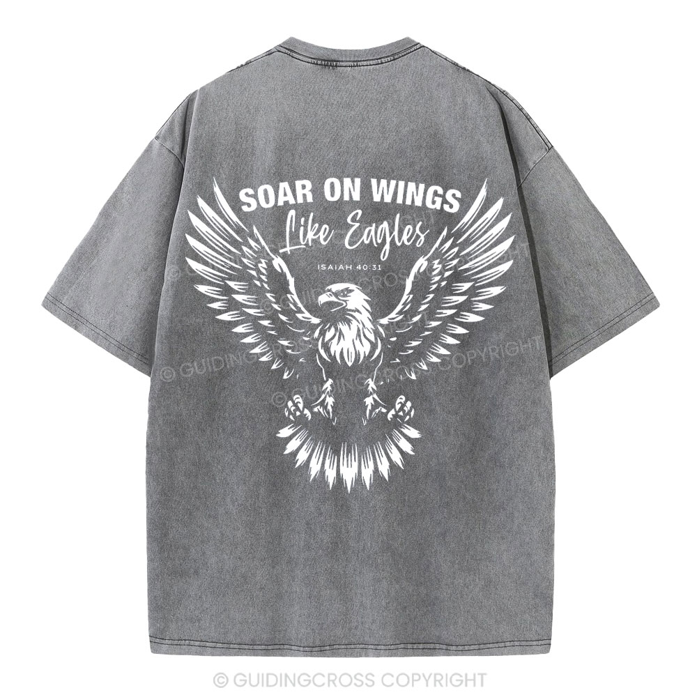 Soar On Wings Christian Washed T-Shirt
