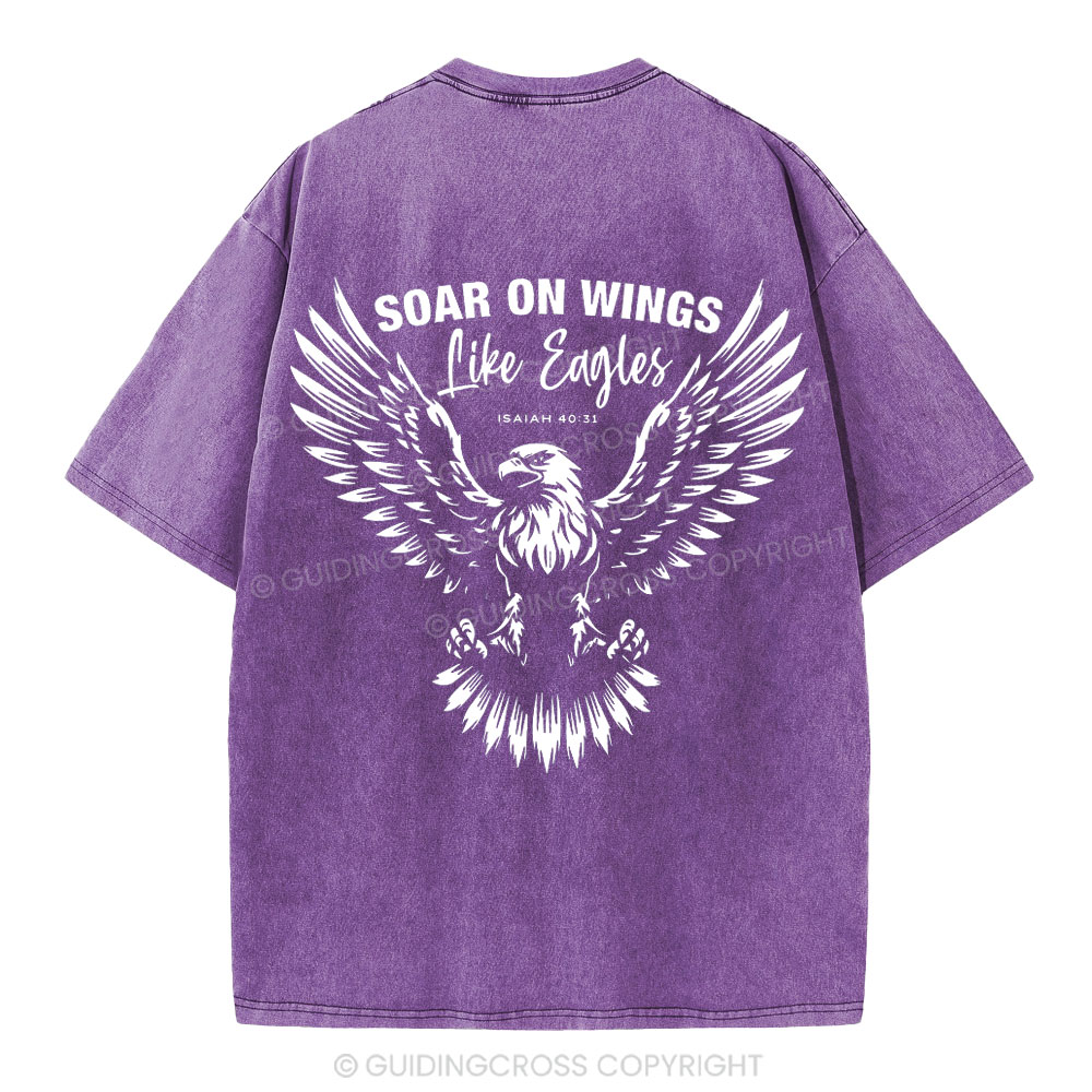 Soar On Wings Christian Washed T-Shirt