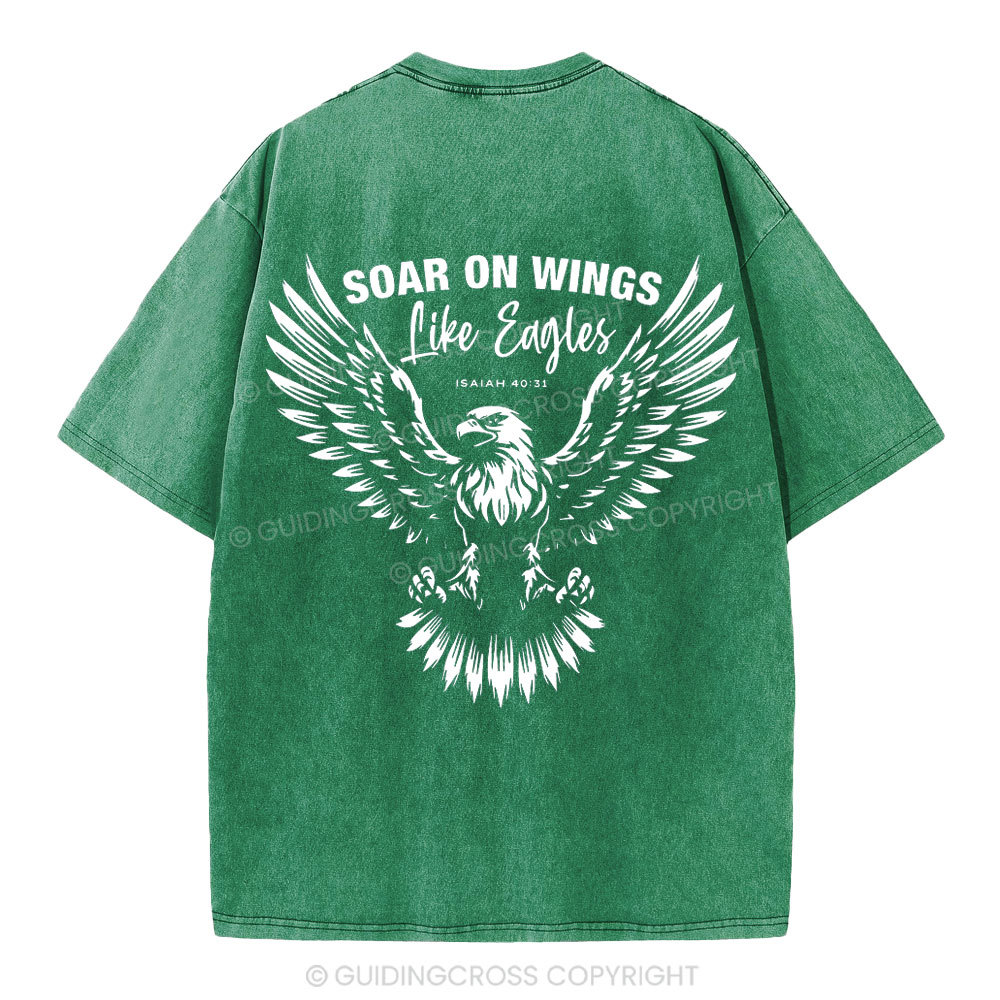 Soar On Wings Christian Washed T-Shirt