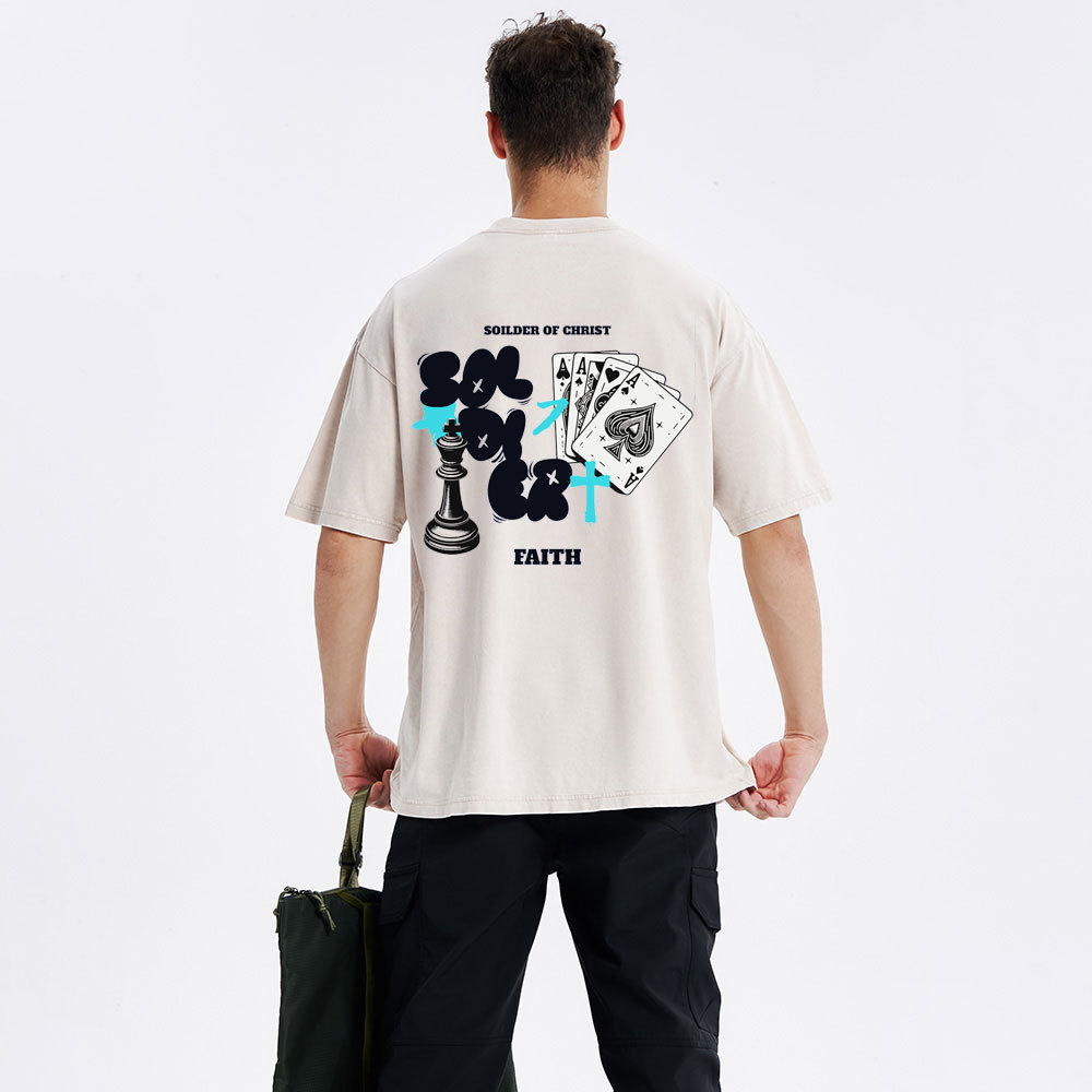Solder Of Christ Faith Christian Washed T-Shirt