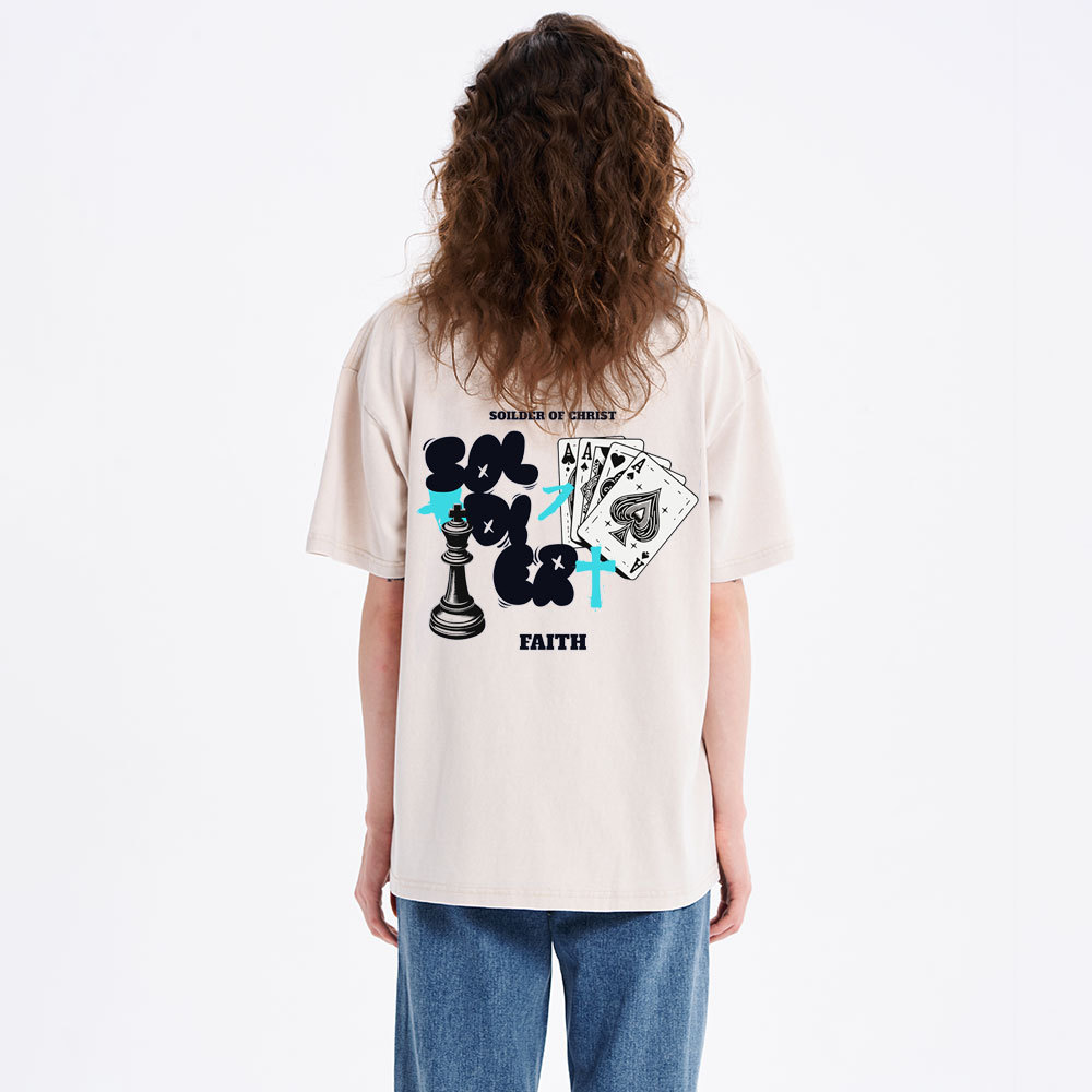 Solder Of Christ Faith Christian Washed T-Shirt