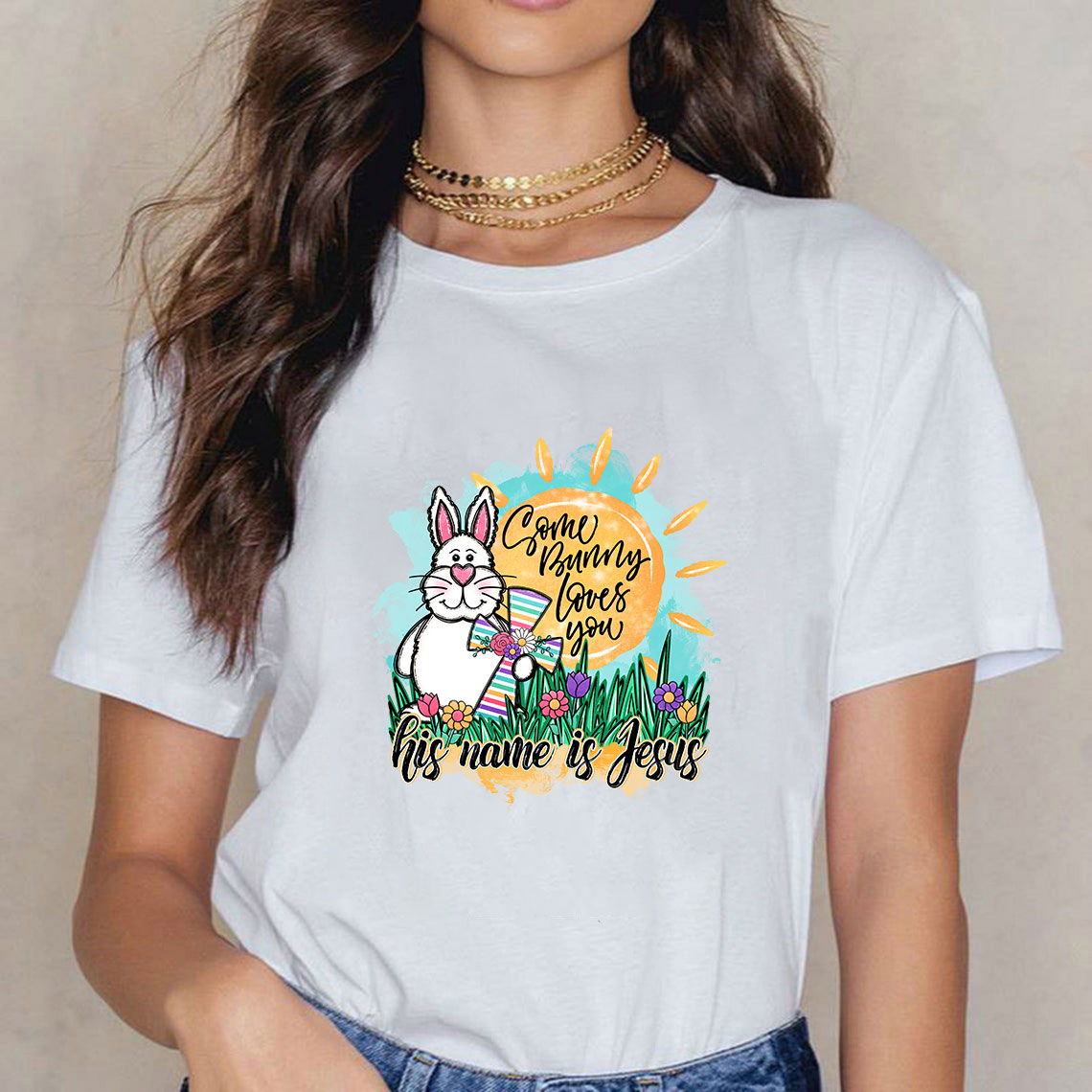 Some Bunny Loves You He Name Is Jesus Christian T-Shirt