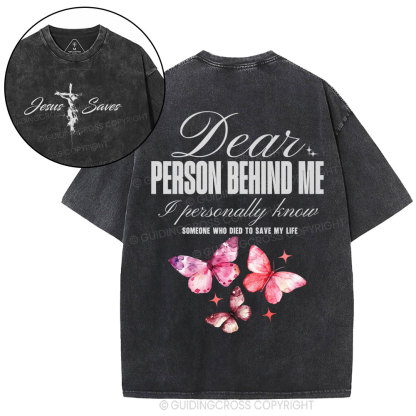 Someone Who Died To Save Me Christian Washed T-Shirt
