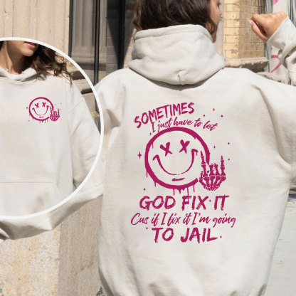 Sometimes I Just Have To Let Christian Fleece Hoodie Set