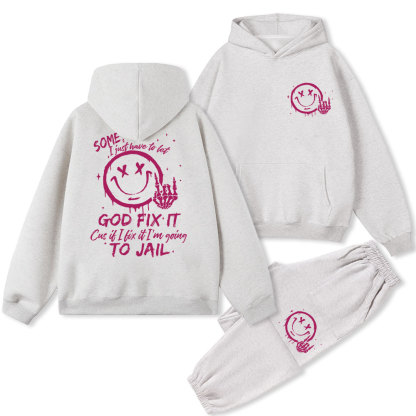 Sometimes I Just Have To Let Christian Fleece Hoodie Set