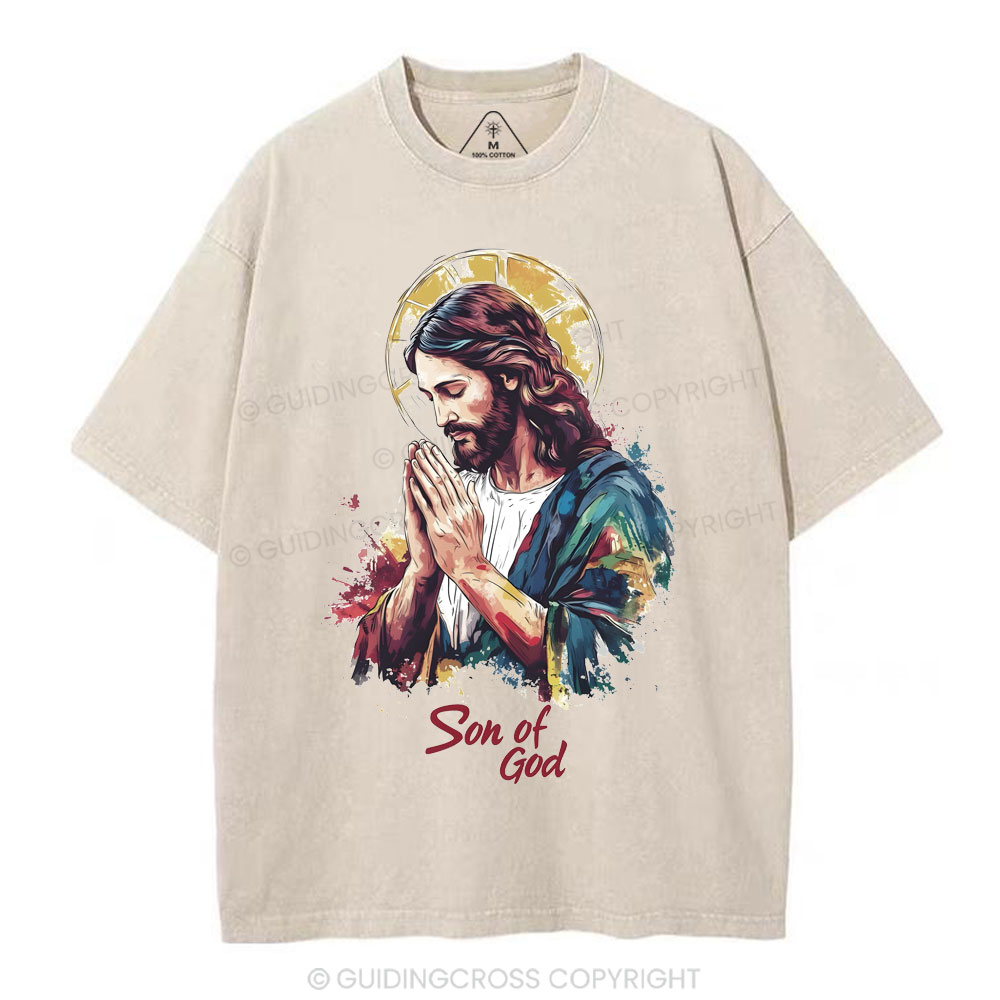 Son Of God Christian Washed T-Shirt