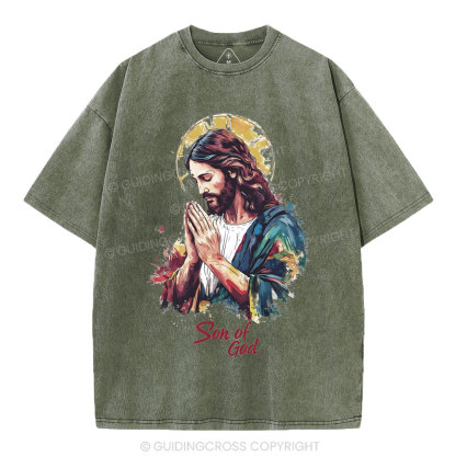 Son Of God Christian Washed T-Shirt