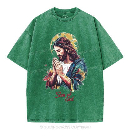 Son Of God Christian Washed T-Shirt