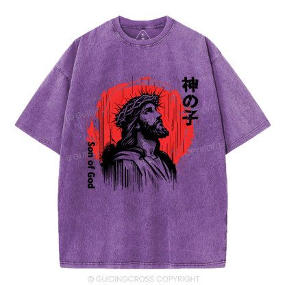 Son Of God Jesus Christian Washed T-Shirt