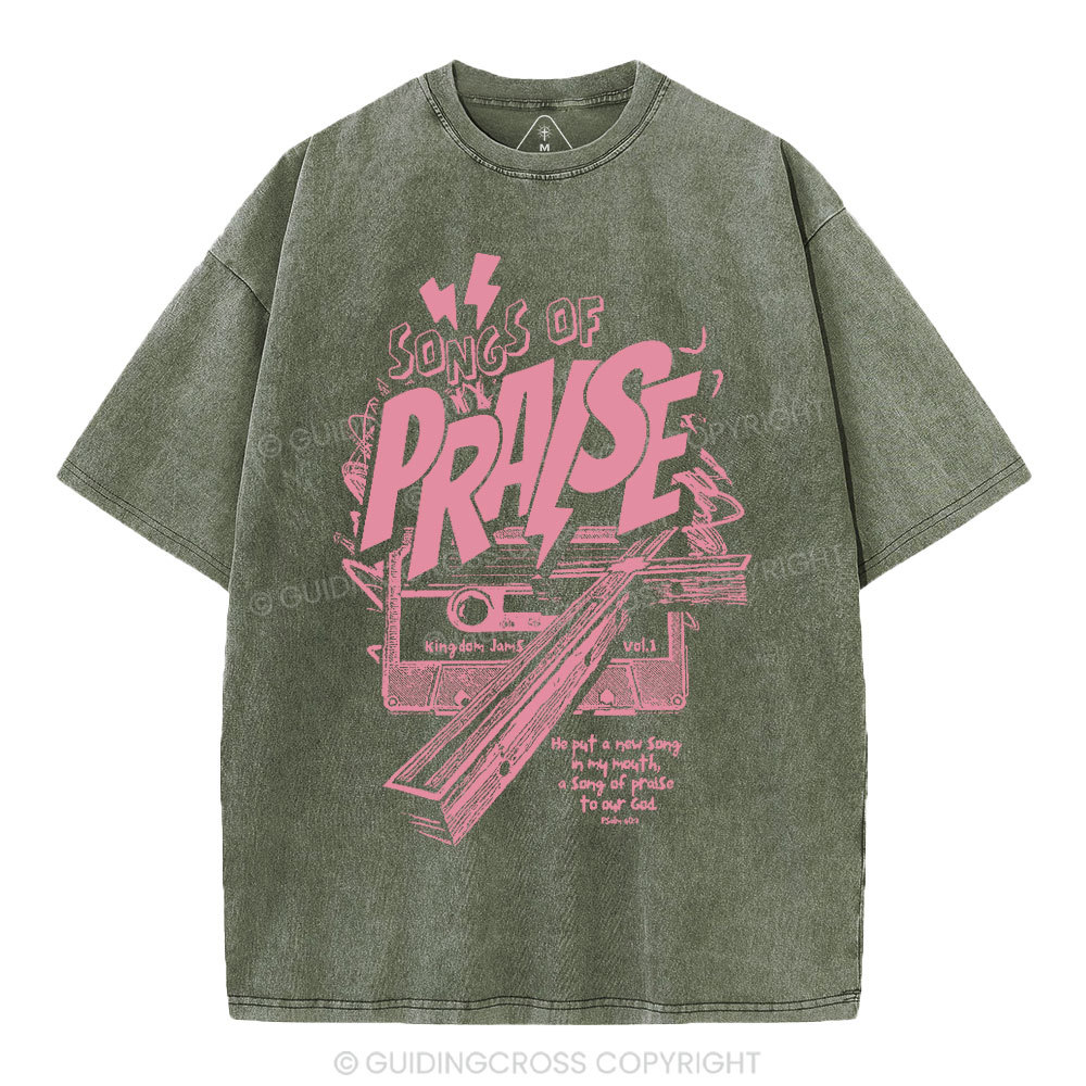Song Of Song Praise Christian Washed T-Shirt