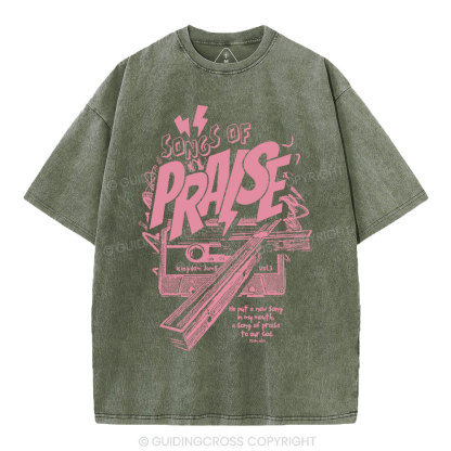 Song Of Song Praise Christian Washed T-Shirt