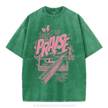 Song Of Song Praise Christian Washed T-Shirt