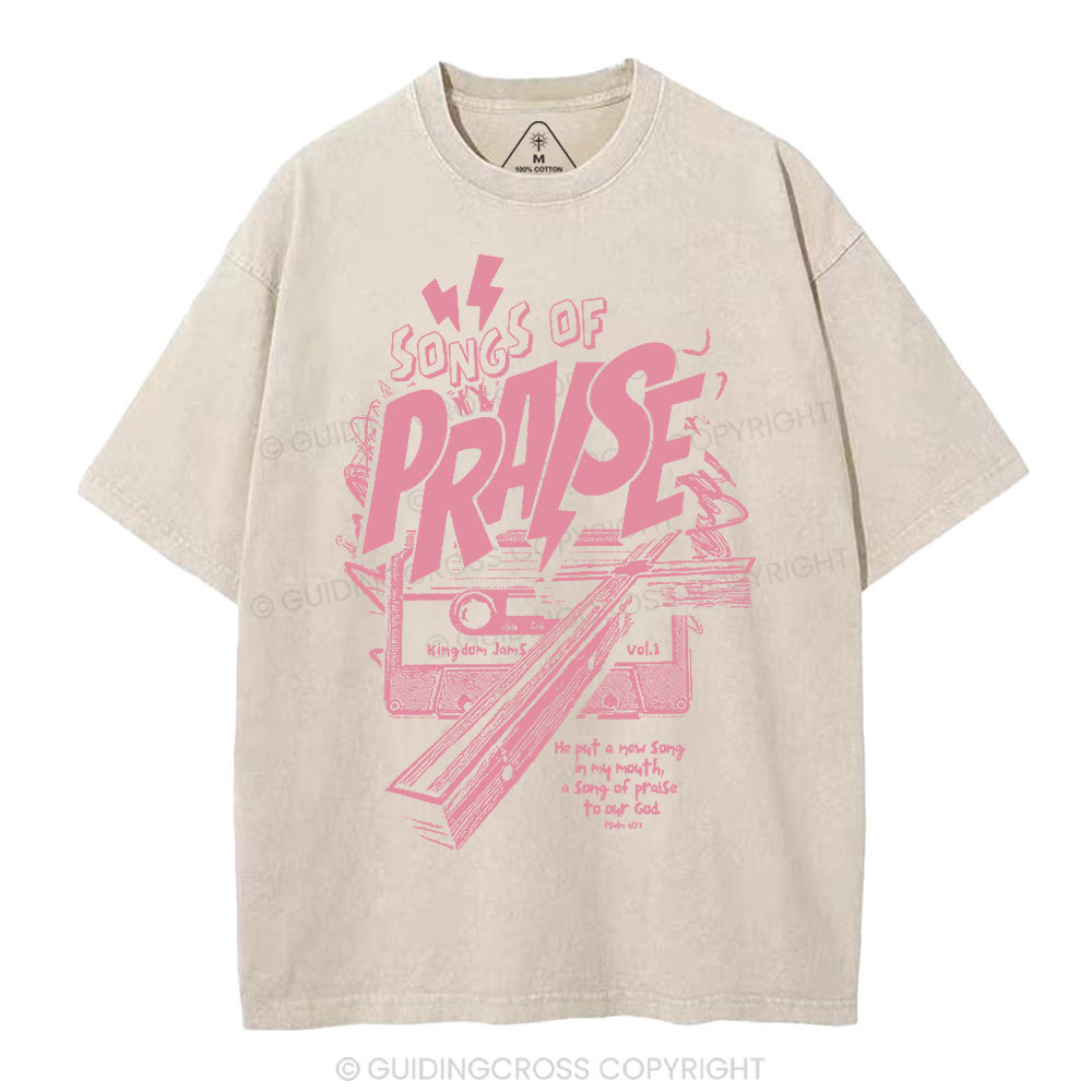 Song Of Song Praise Christian Washed T-Shirt