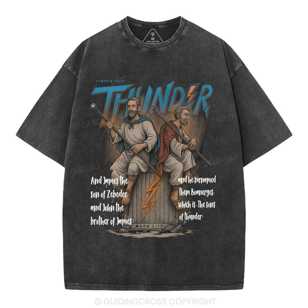 Sons Of Thunder Christian Washed T-Shirt