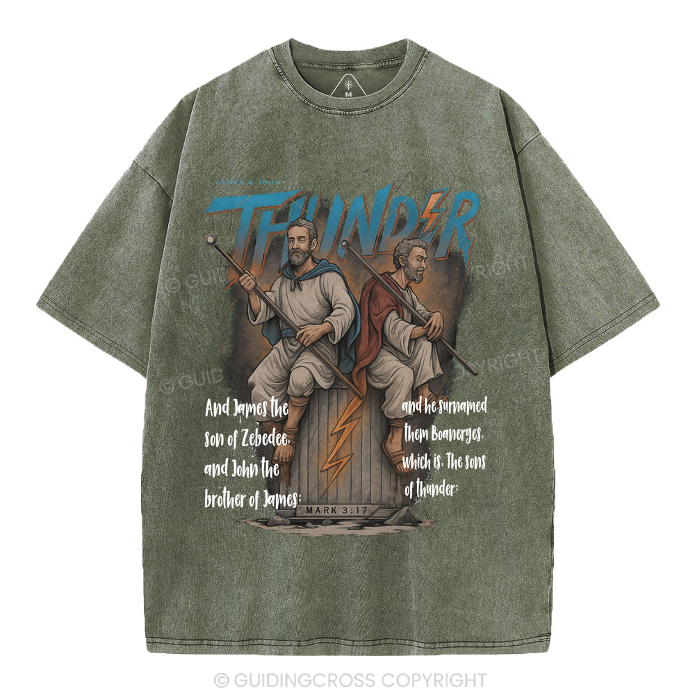 Sons Of Thunder Christian Washed T-Shirt