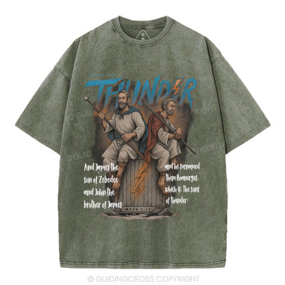 Sons Of Thunder Christian Washed T-Shirt